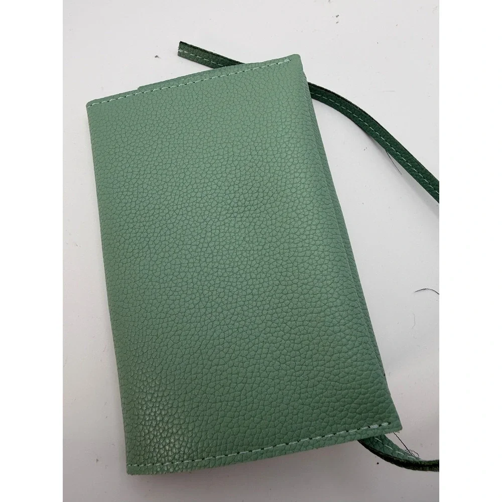Baginning Teal Leather Charging Cable Roll Up Bag Organizer Storage Bag